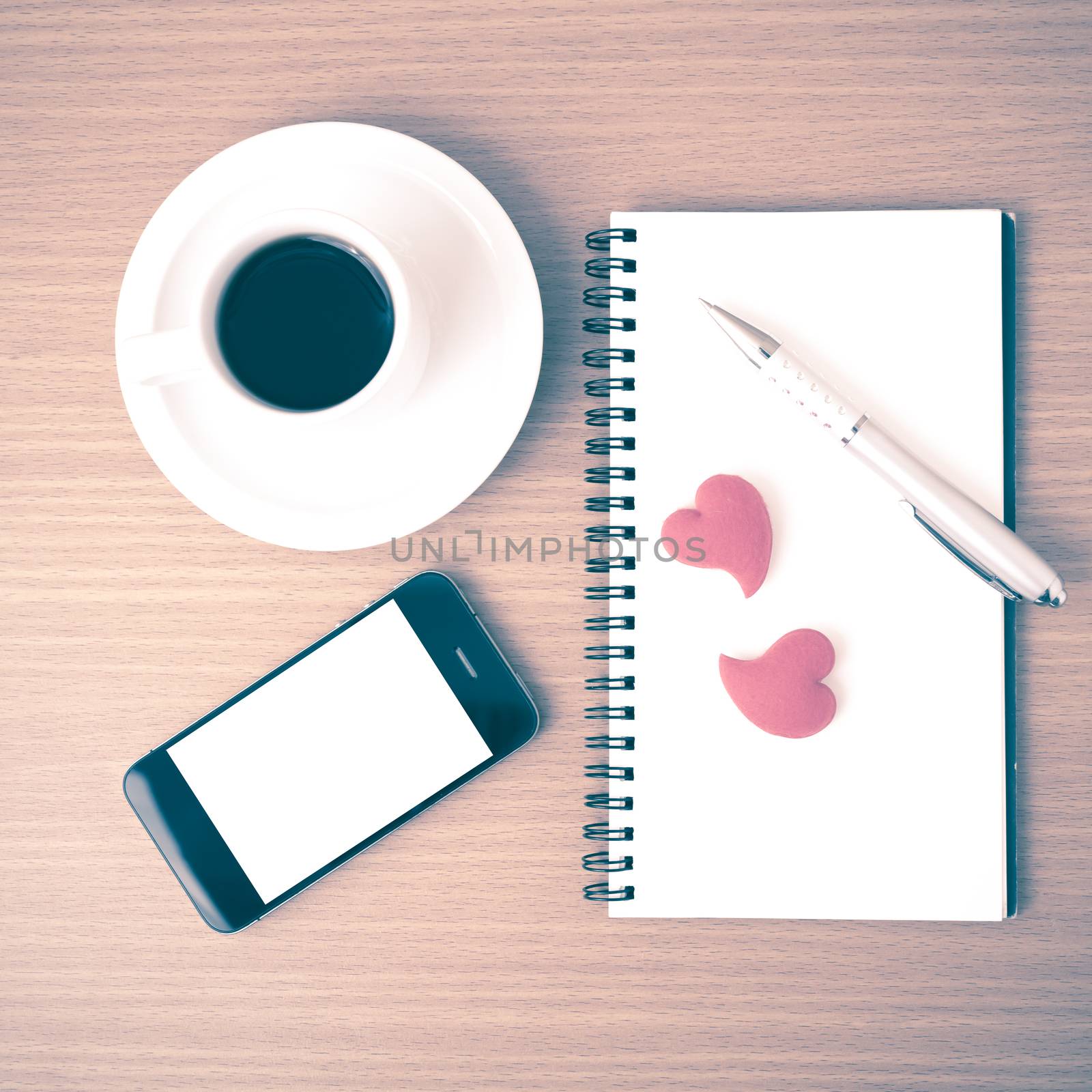 coffee,phone,notepad and heart by ammza12