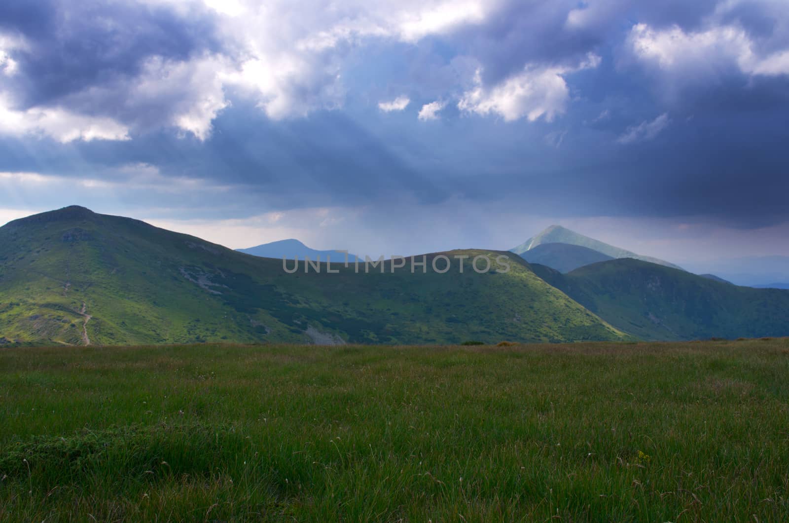 The highest mountain of Ukraine Hoverla 2061 m. Chornogora ridge by dolnikow