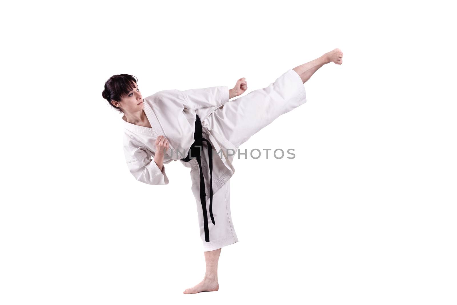 girl exercising karate by kokimk