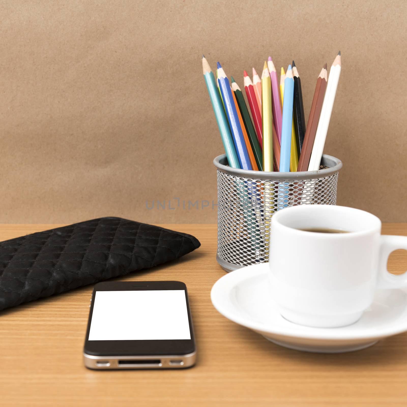 coffee,phone,wallet and color pencil by ammza12
