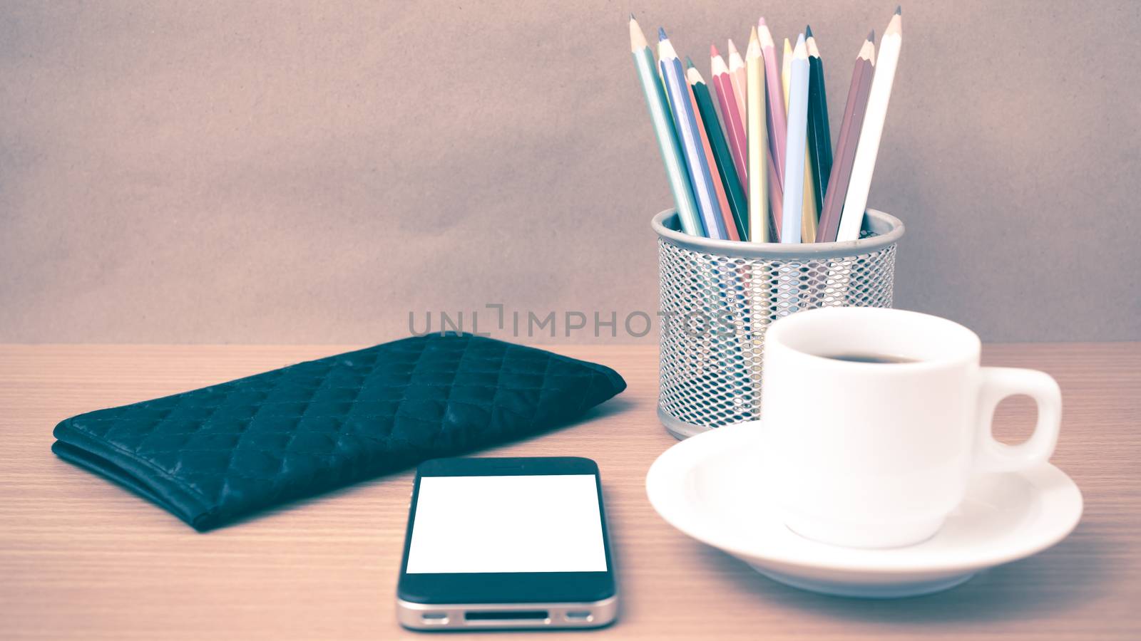 coffee,phone,wallet and color pencil by ammza12