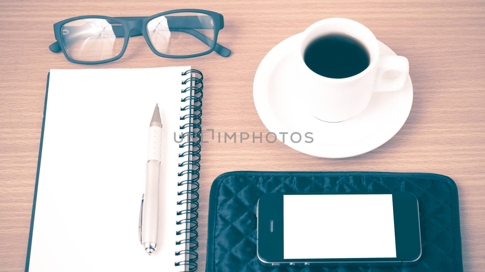 coffee,phone,eyeglasses,notepad and wallet by ammza12