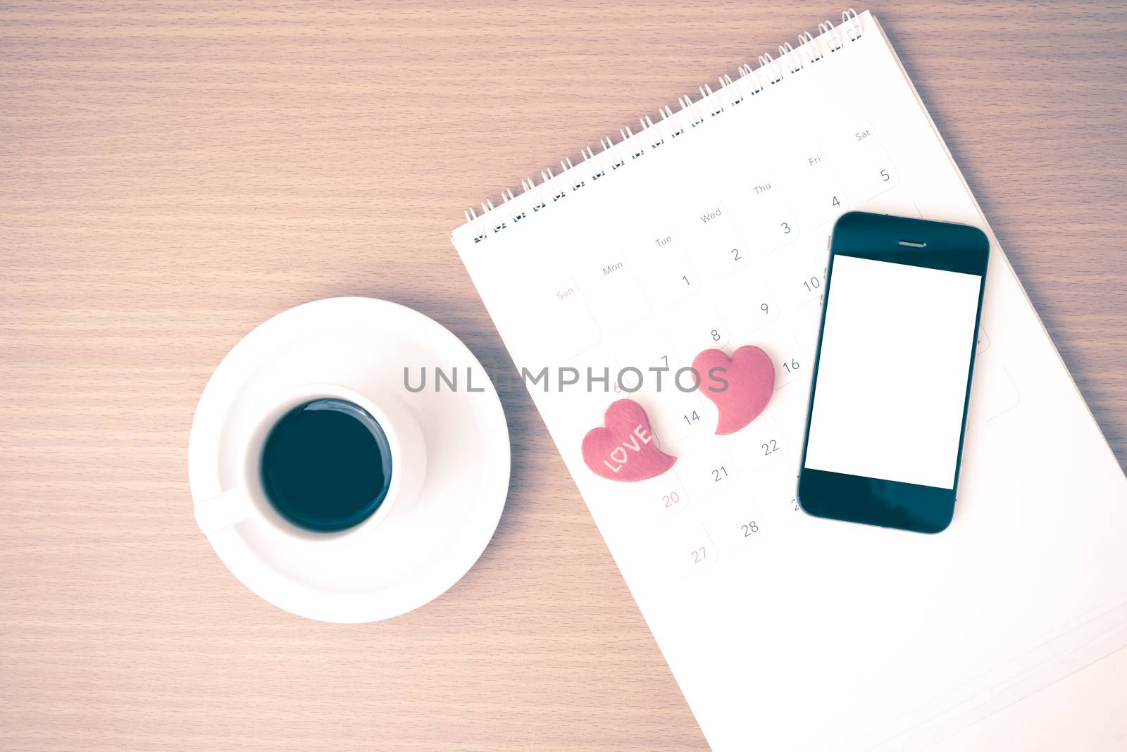 coffee,phone,calendar and heart by ammza12