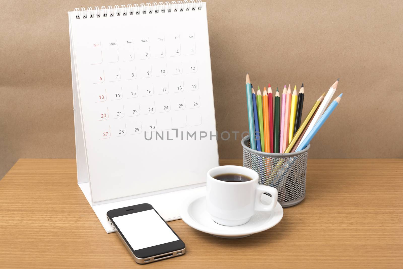 coffee,phone,calendar and color pencil by ammza12