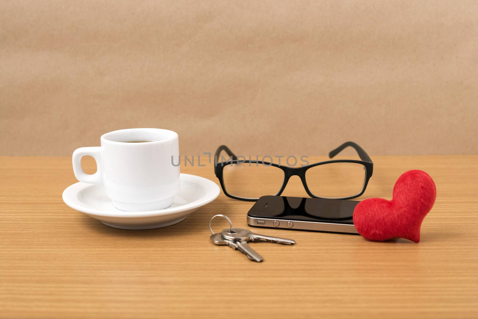 coffee,phone,eyeglasses and key by ammza12