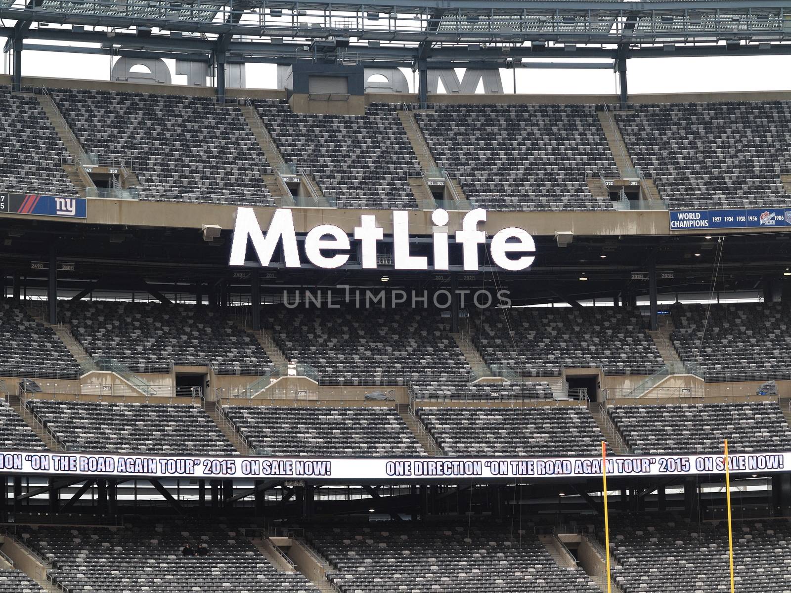 Upper decks for the football Jets and Giants at MetLife Stadium in New Jersey.