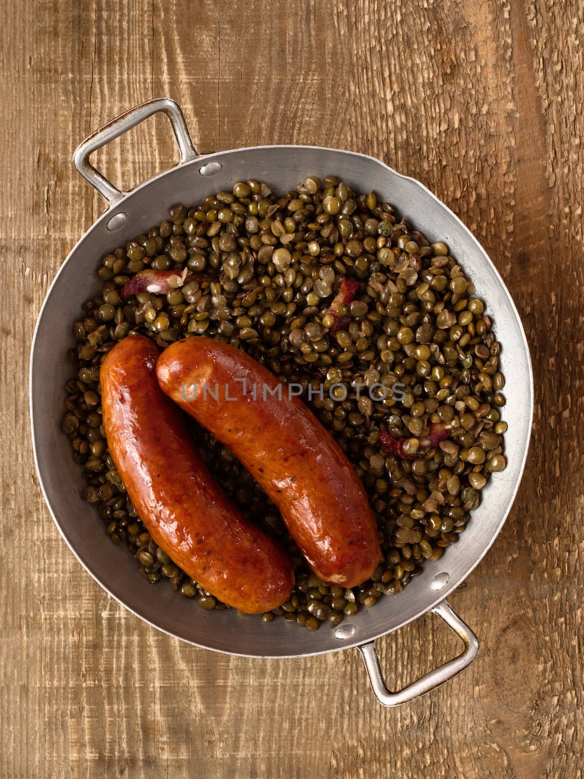 rustic sausage with lentil by zkruger