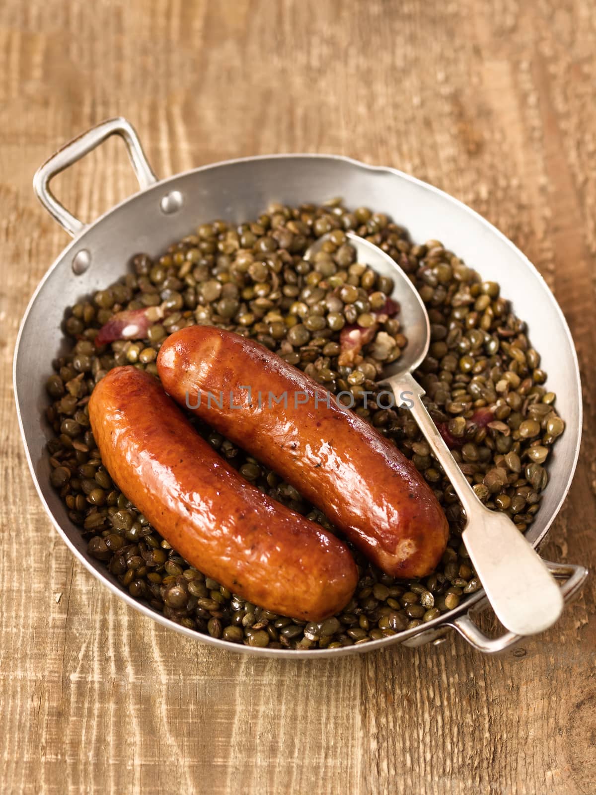 rustic sausage with lentil by zkruger