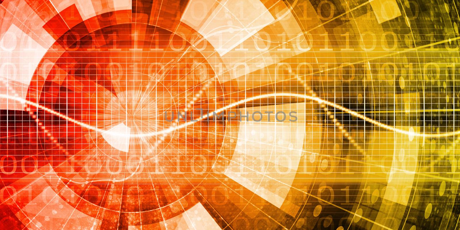 Fun Background with Creative Square and Circle Art