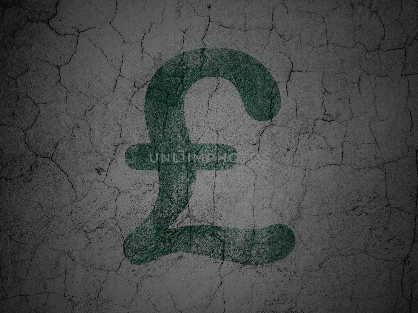 Money concept: Pound on grunge wall background by maxkabakov