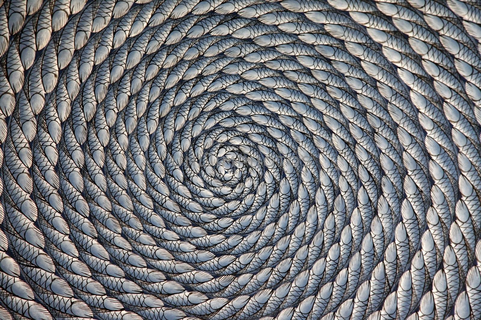 Stone Town, Zanzibar, Tanzania - December 30, 2015: painting of a fish drawn in a whirlpool for tourists in Stone Town, Zanzibar, Tanzania, East Africa.