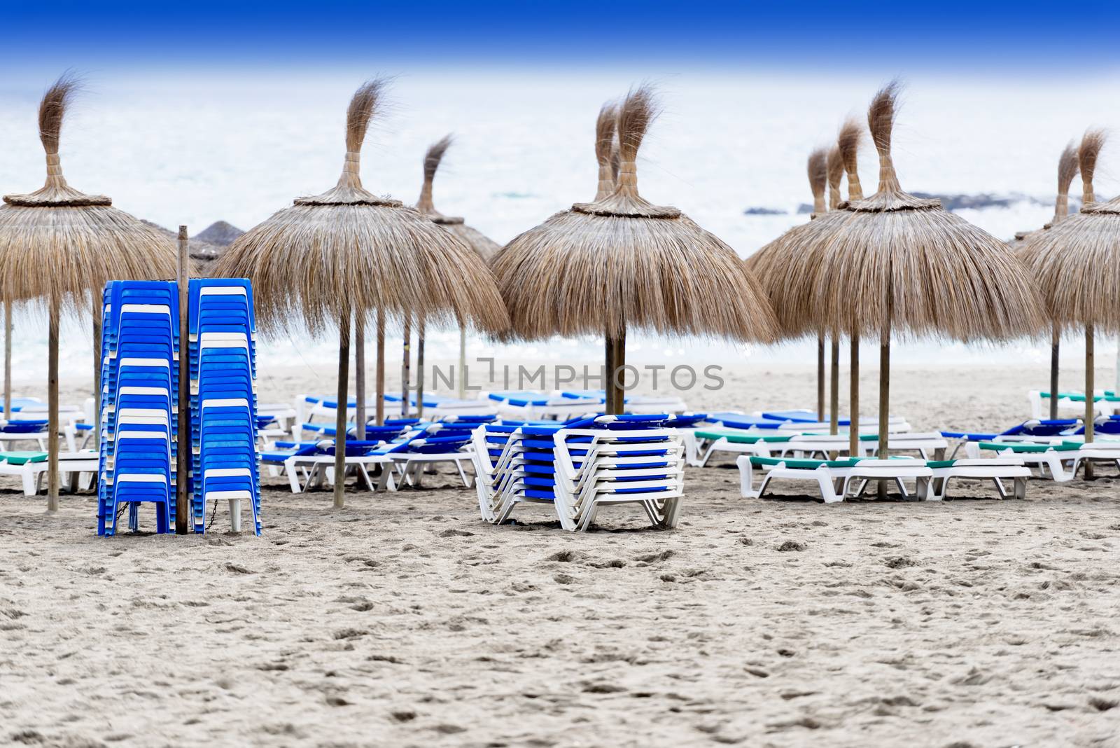 benches at beach by Nanisimova