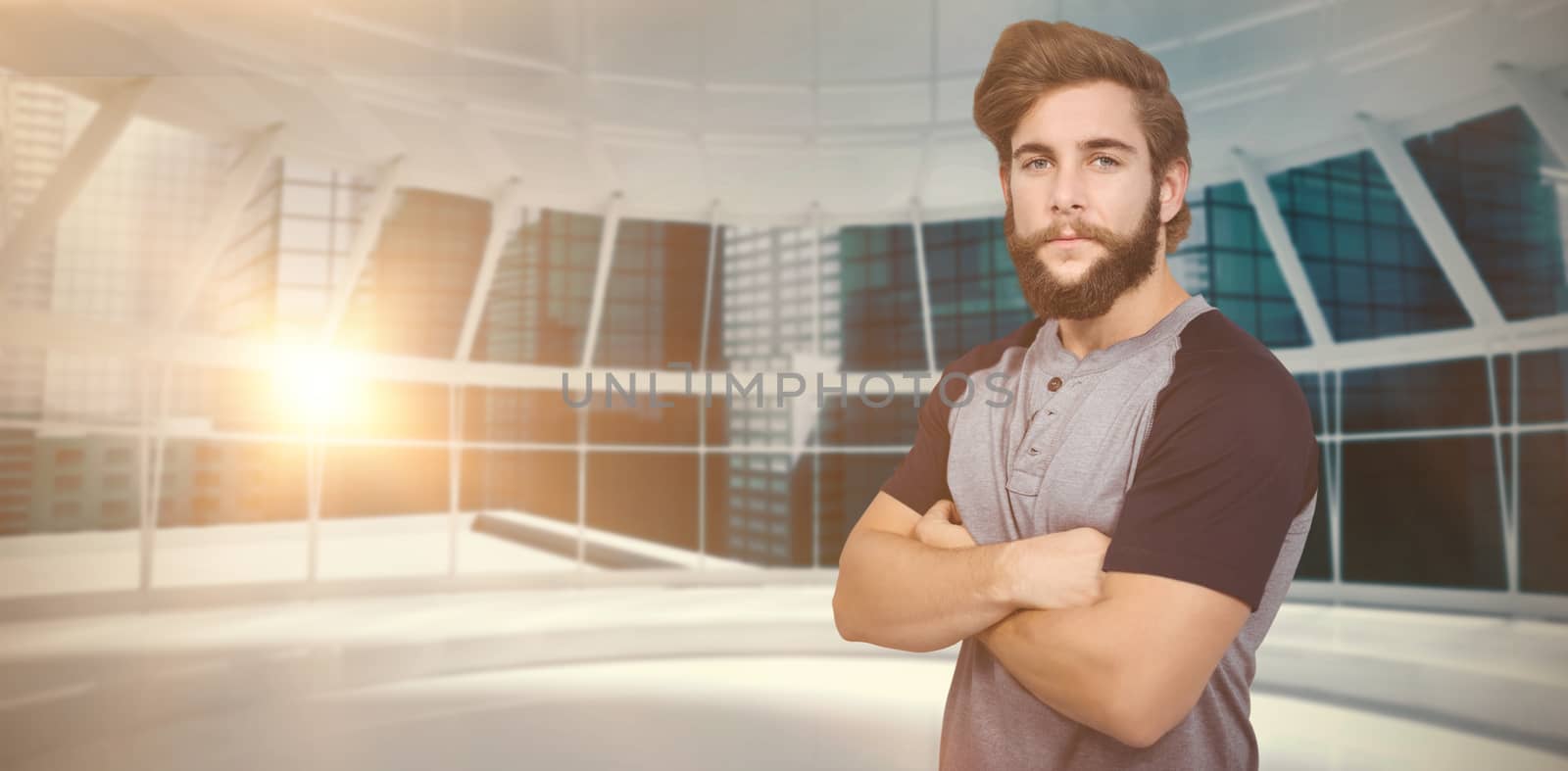 Composite image of portrait of confident hipster by Wavebreakmedia