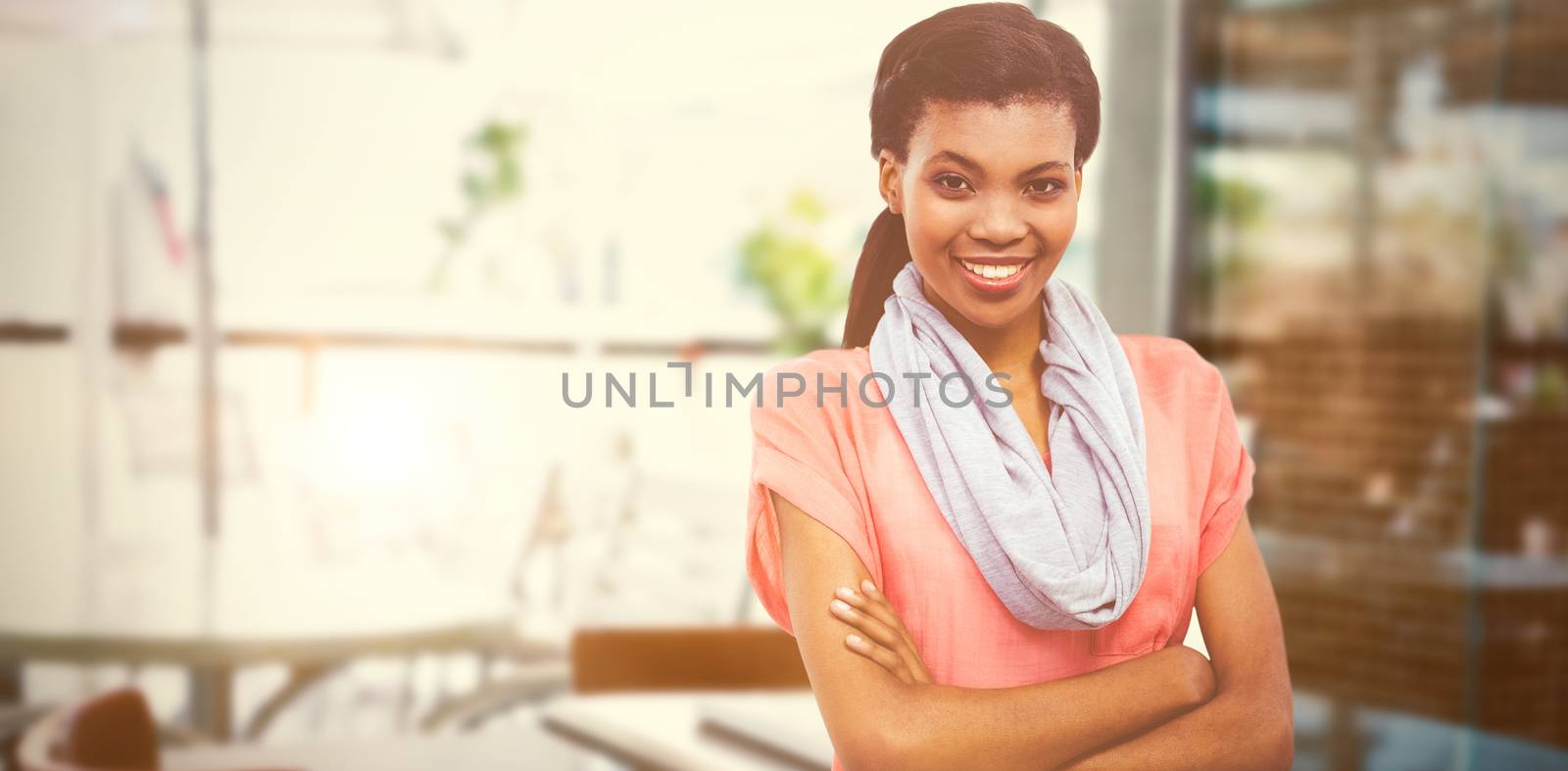 Composite image of happy woman by Wavebreakmedia