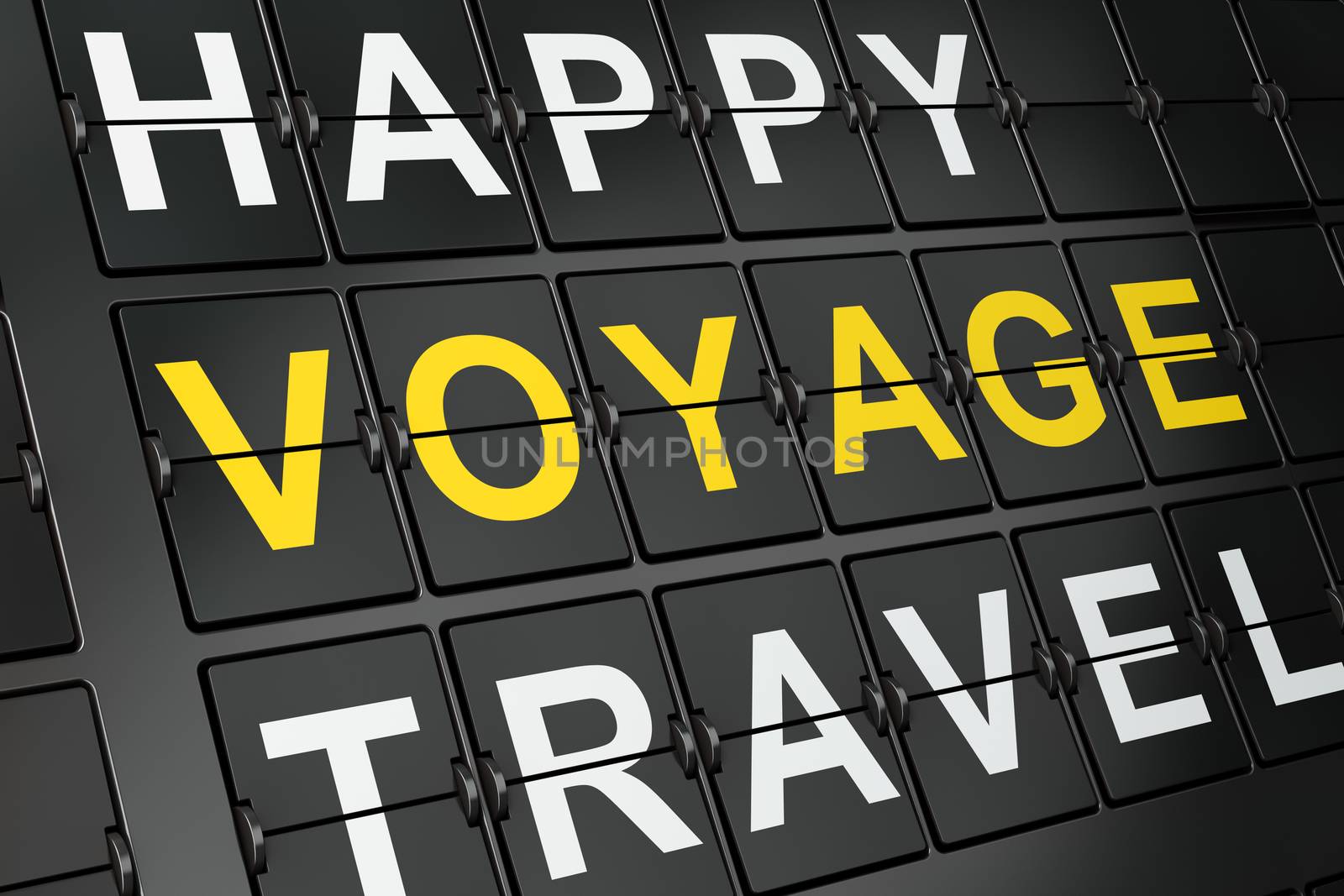 Travel concept: Voyage on airport board background by maxkabakov