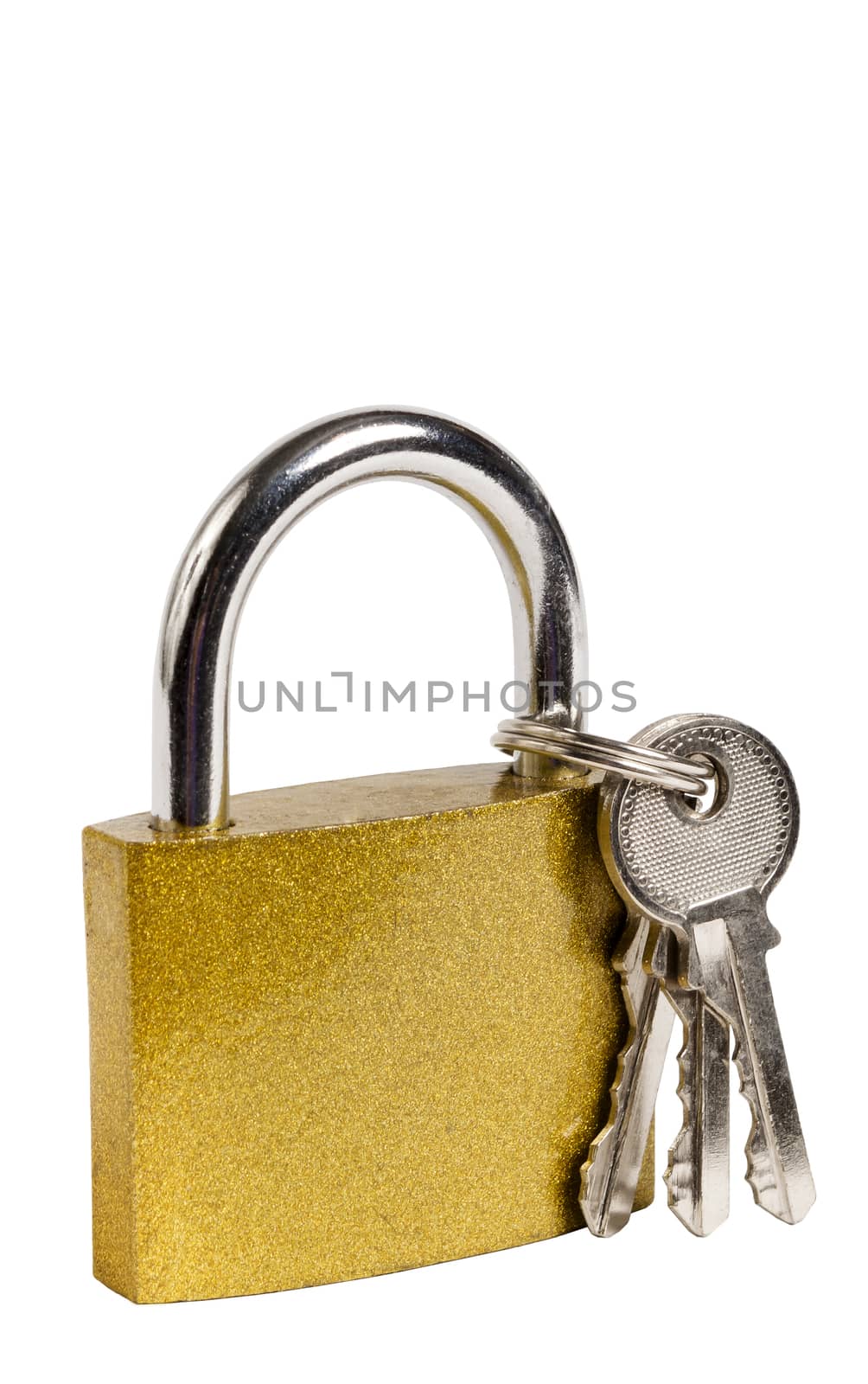 Padlock and Keys Isolated by stockbuster1