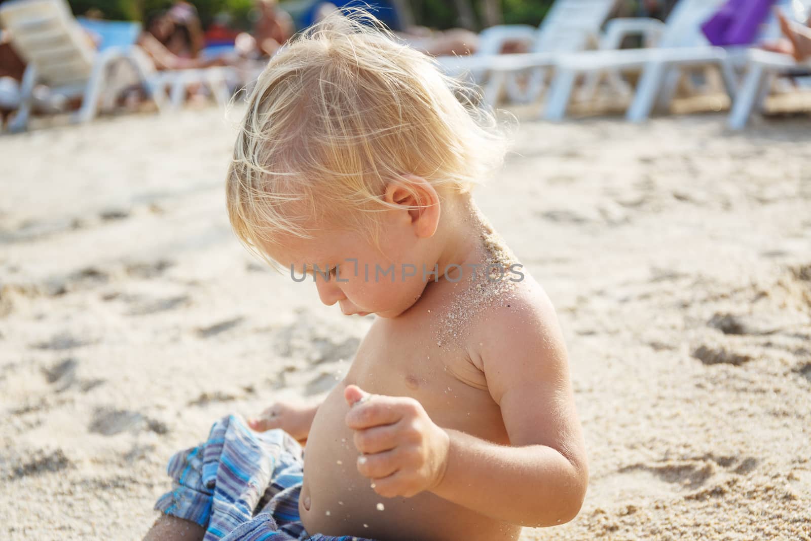 Baby on a beach by gorov108