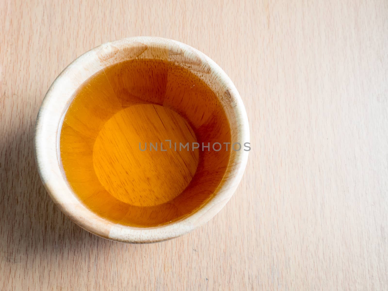 wood cup of Organic Jasmine Tea by APTX4869