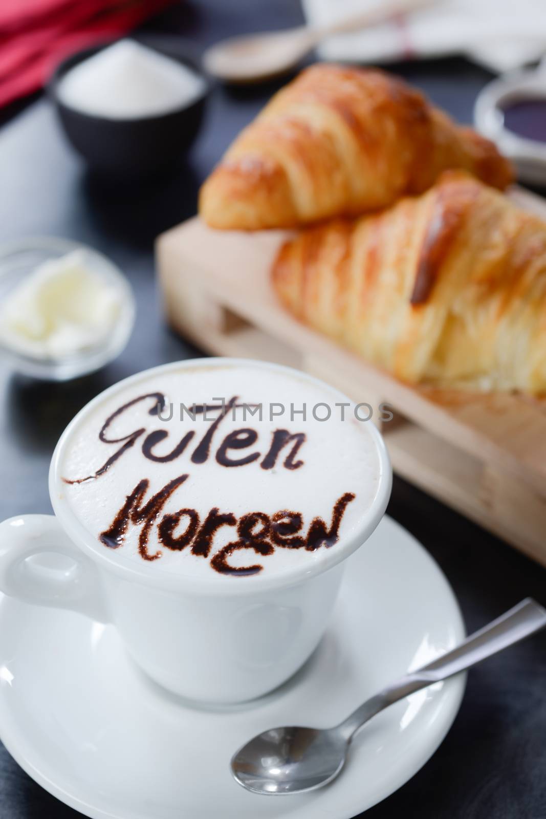 Breakfast cappuccino design - guten morgen by crampinini