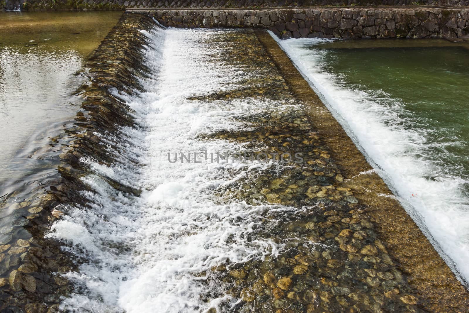 Water step in canal.