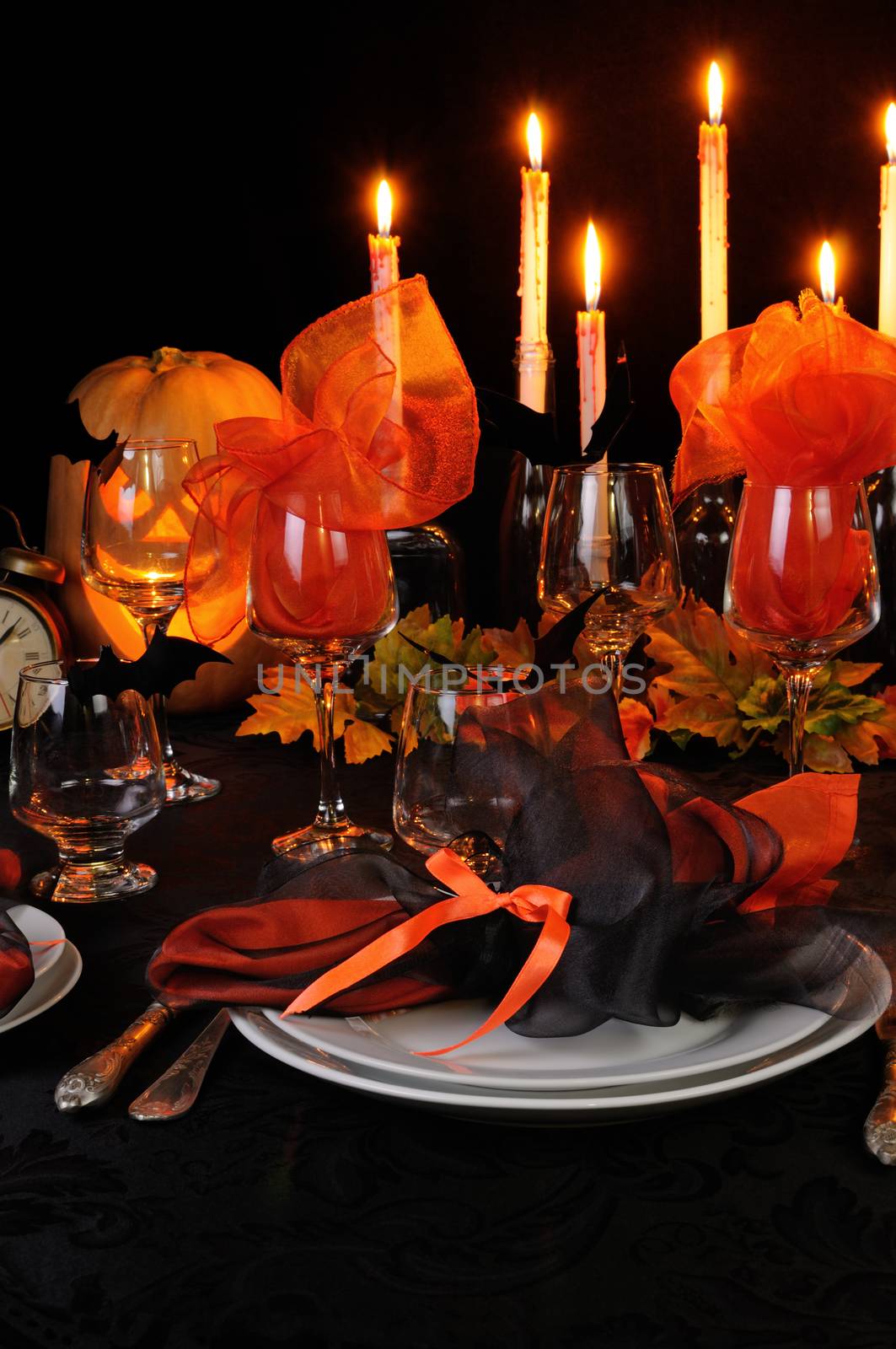 Festive table decoration for Halloween