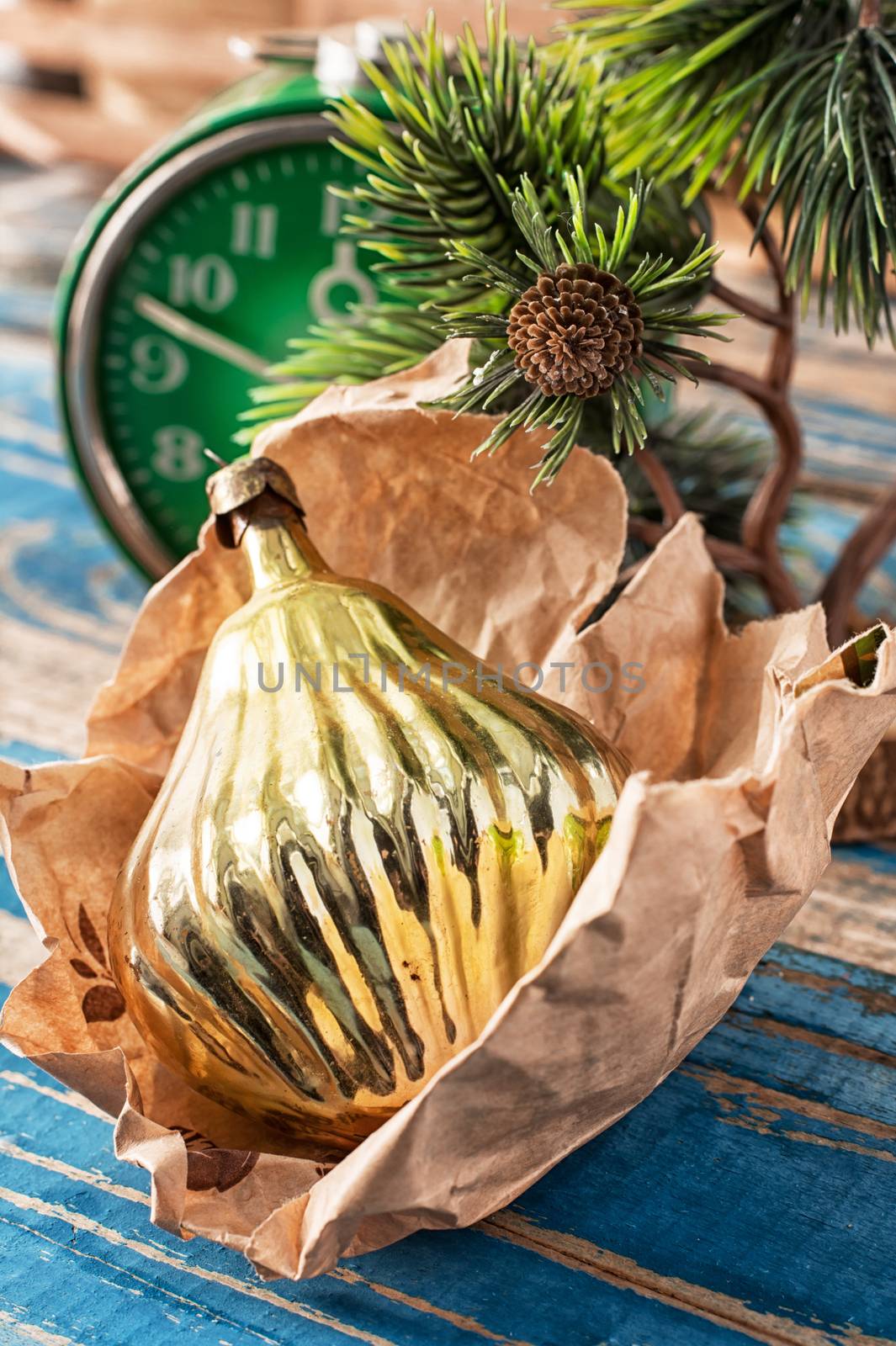 preparing decorations for new year holidays