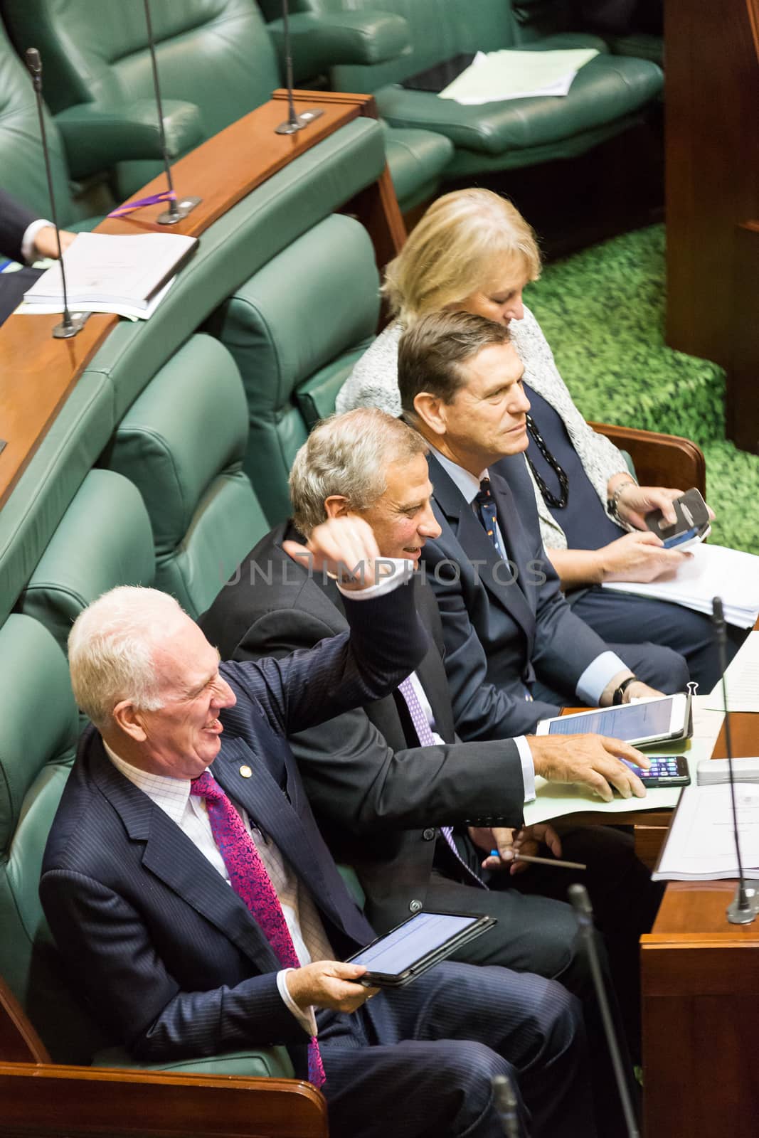MELBOURNE/AUSTRALIA - FEBRUARY 9: Senior opposition Ministers heckle the governmnet as Question Time resumes for 2016.