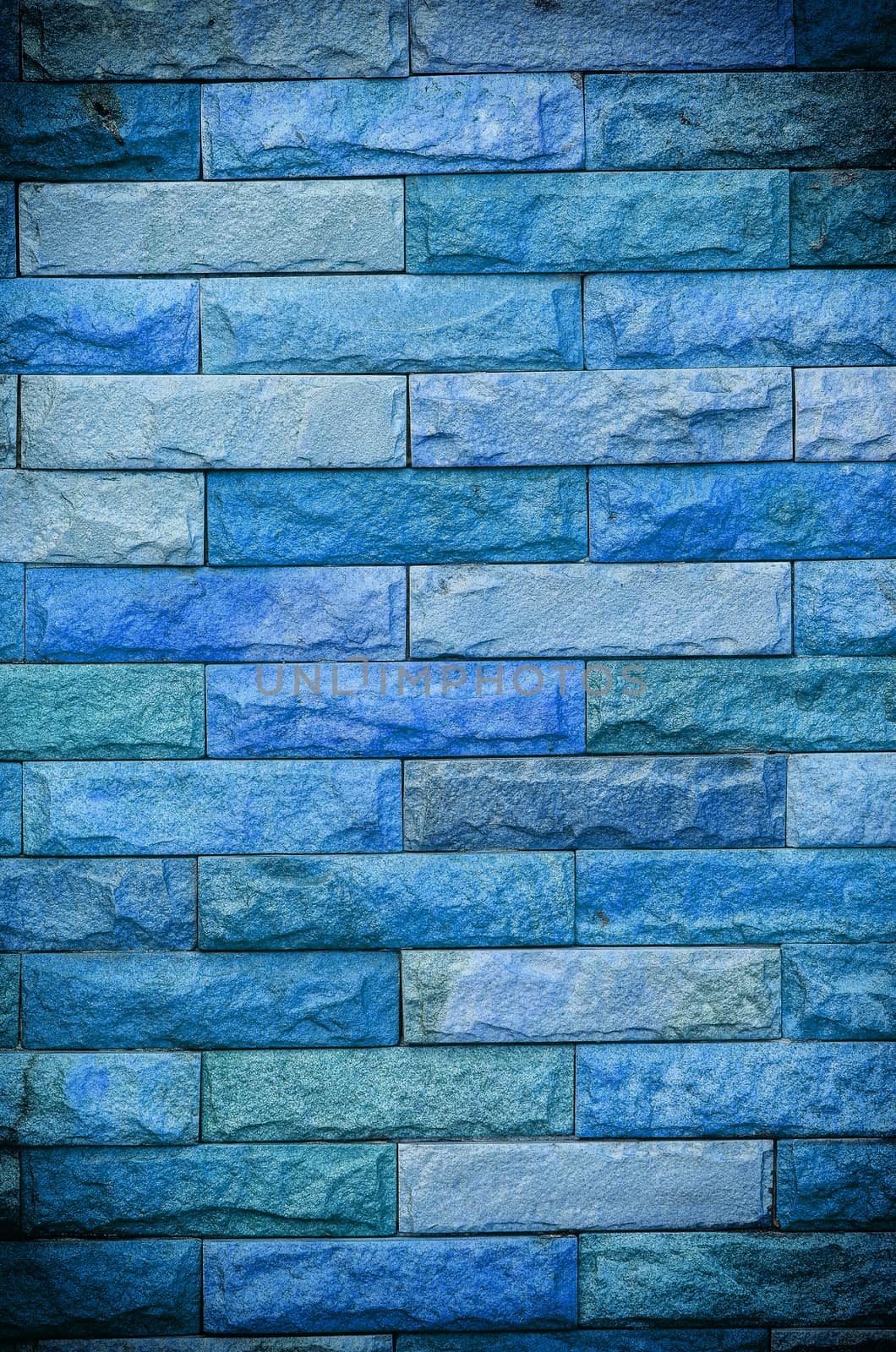 Blue sand stone wall texture in vintage light