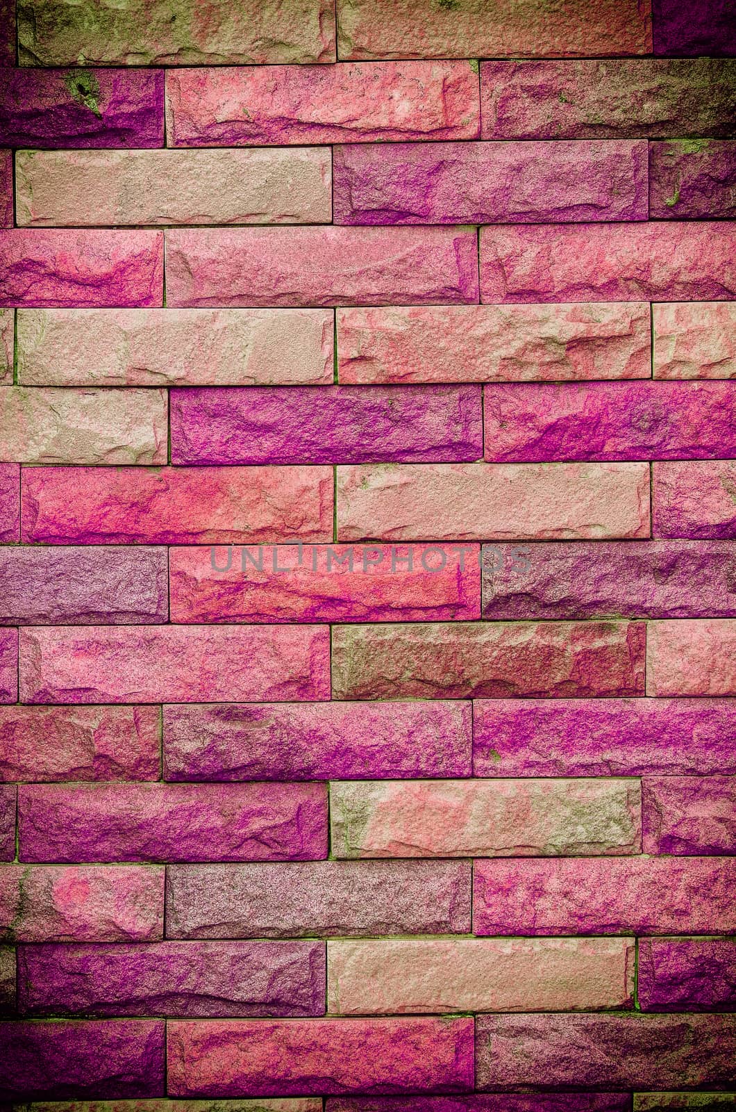 Pink sand stone wall texture in vintage light
