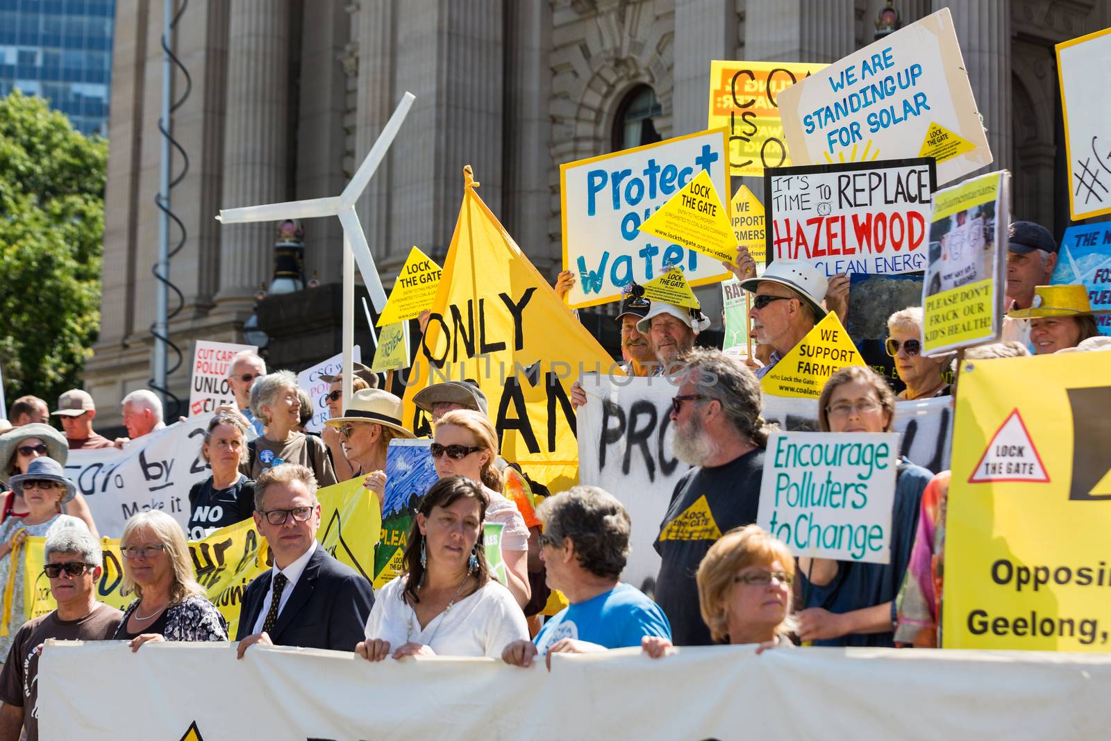 Anti Coal Seam Gas Protesters March onto Parliament House by davidhewison