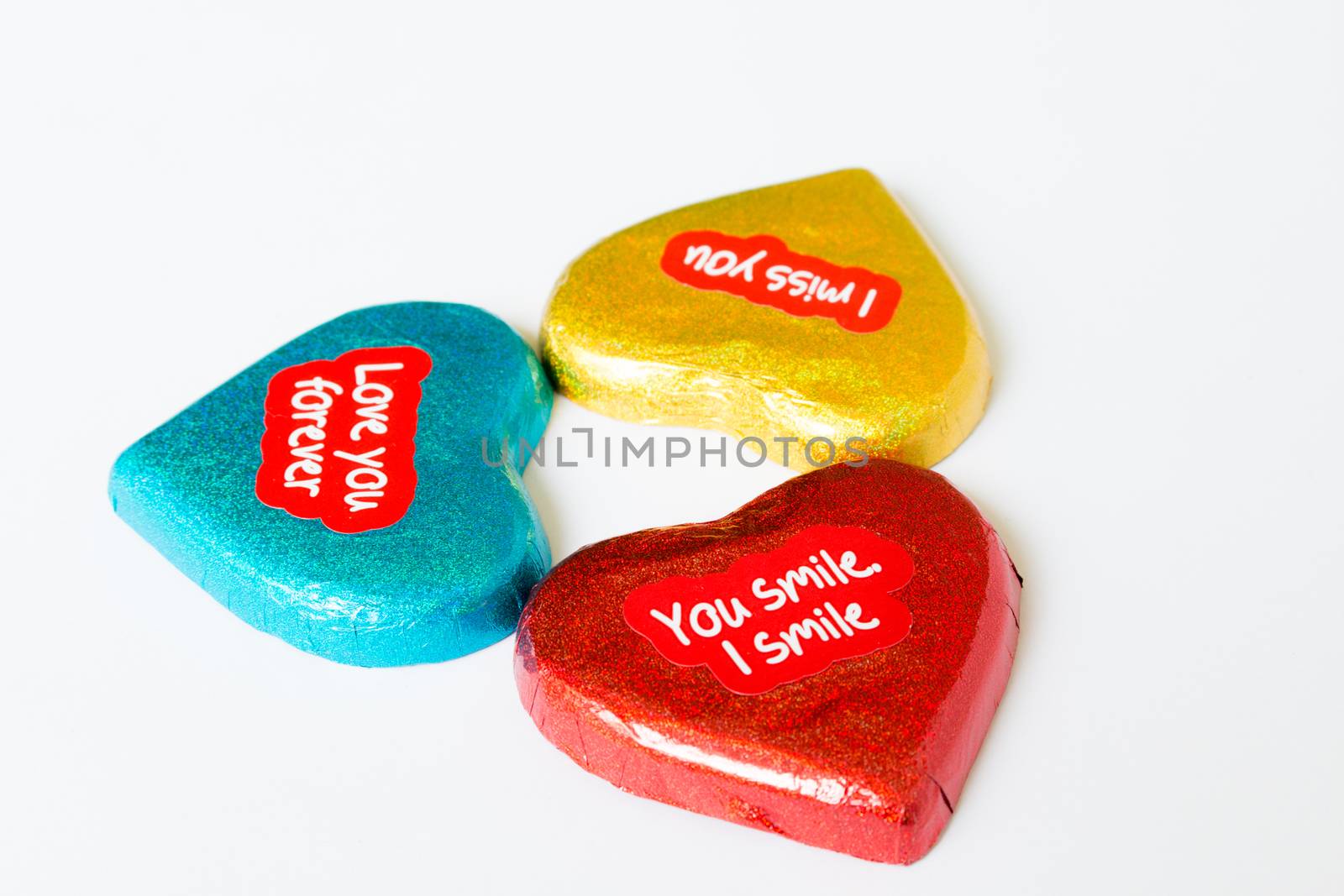 Chocolate wrapper  on Valentine's Day,colorful chocolate heart by N_u_T