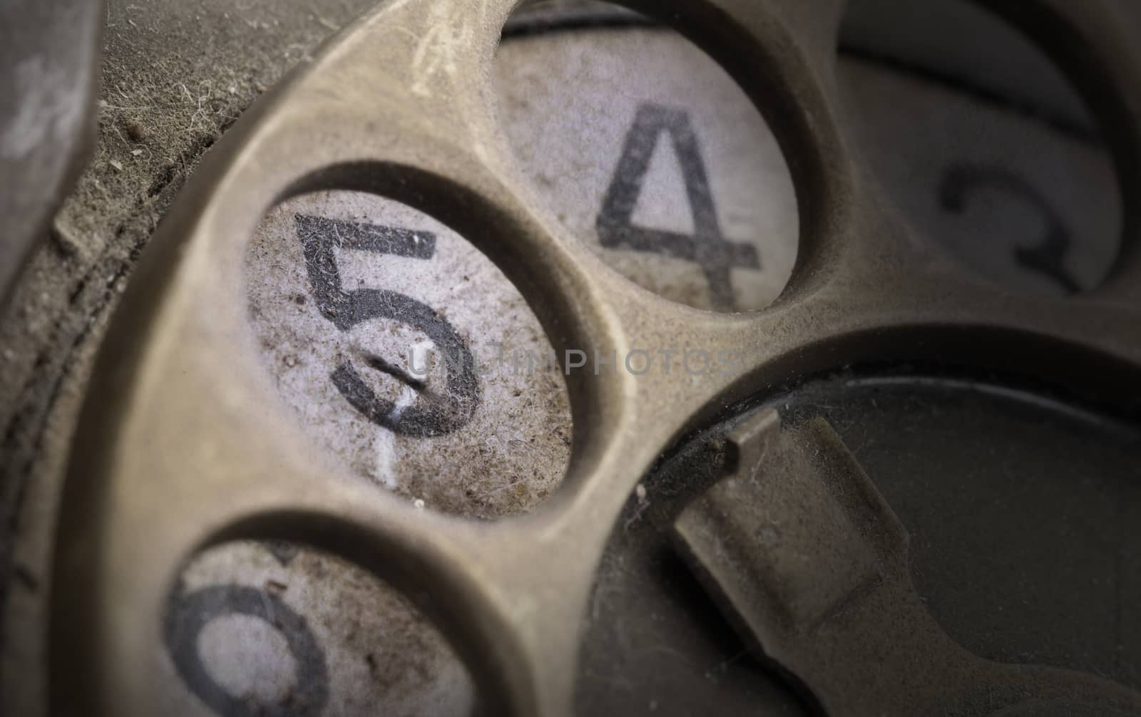 Close up of Vintage phone dial - 5 by michaklootwijk