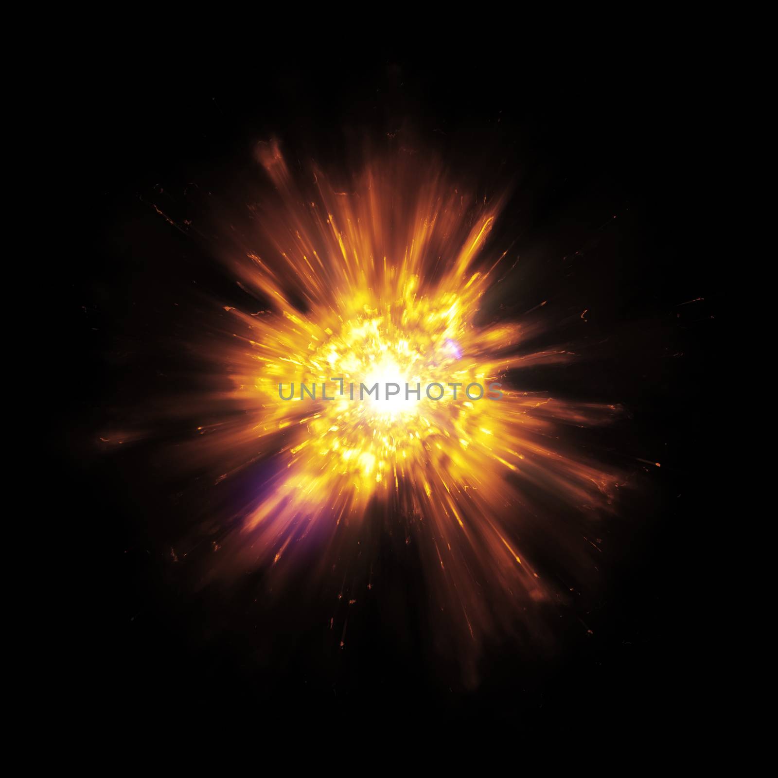 An image of a great explosion with flying sparks