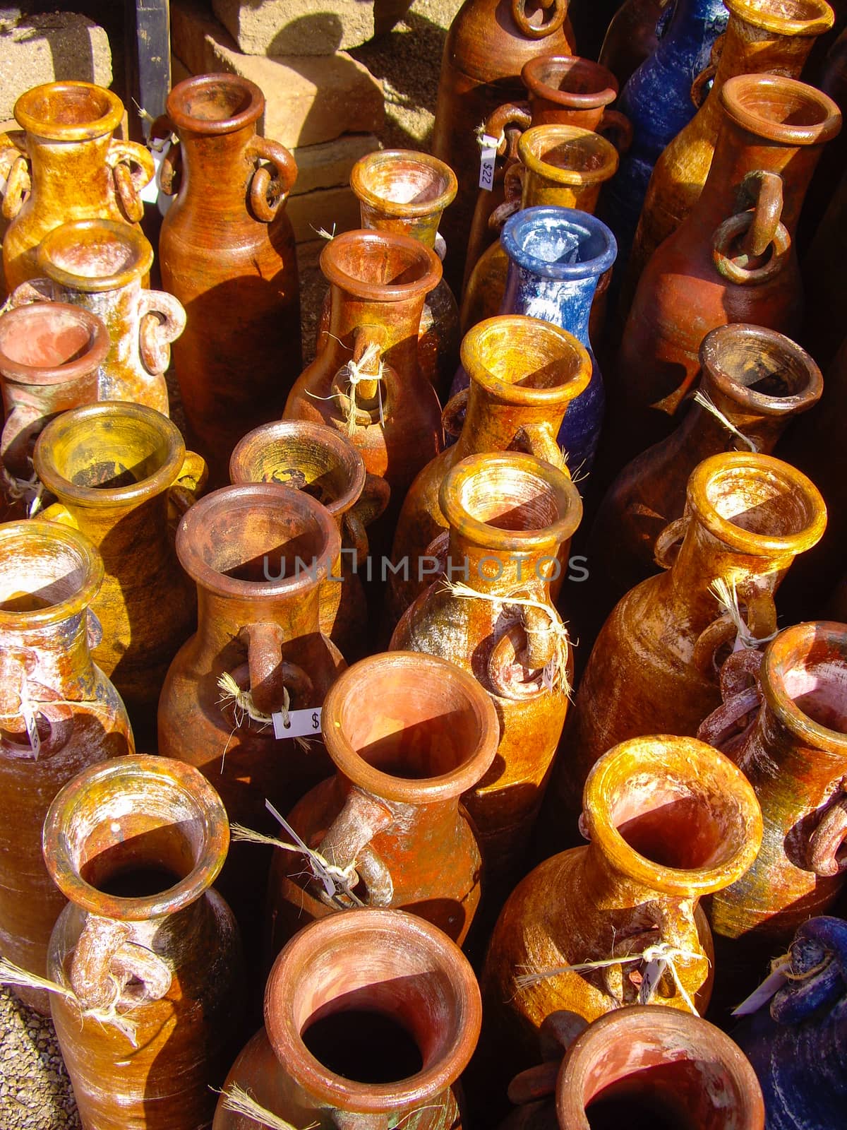 Rows of Mexican pots