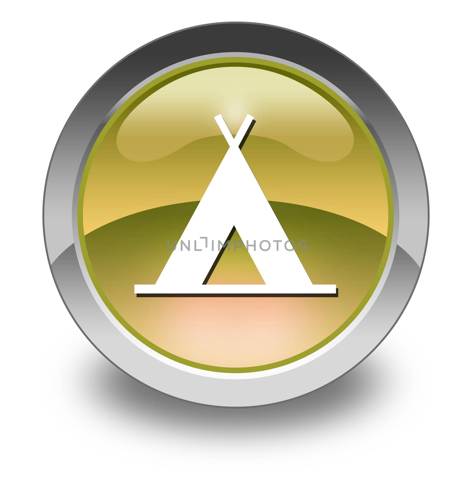 Icon, Button, Pictogram with Camping symbol