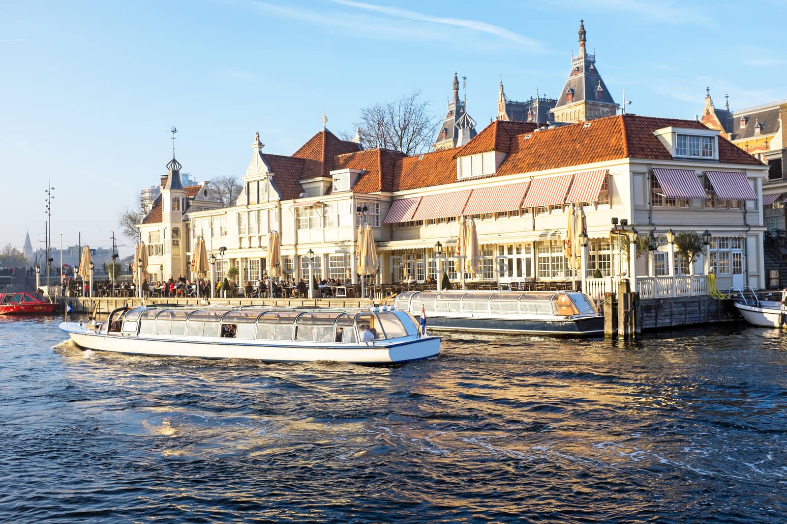 City scenic from Amsterdam in the Netherlands