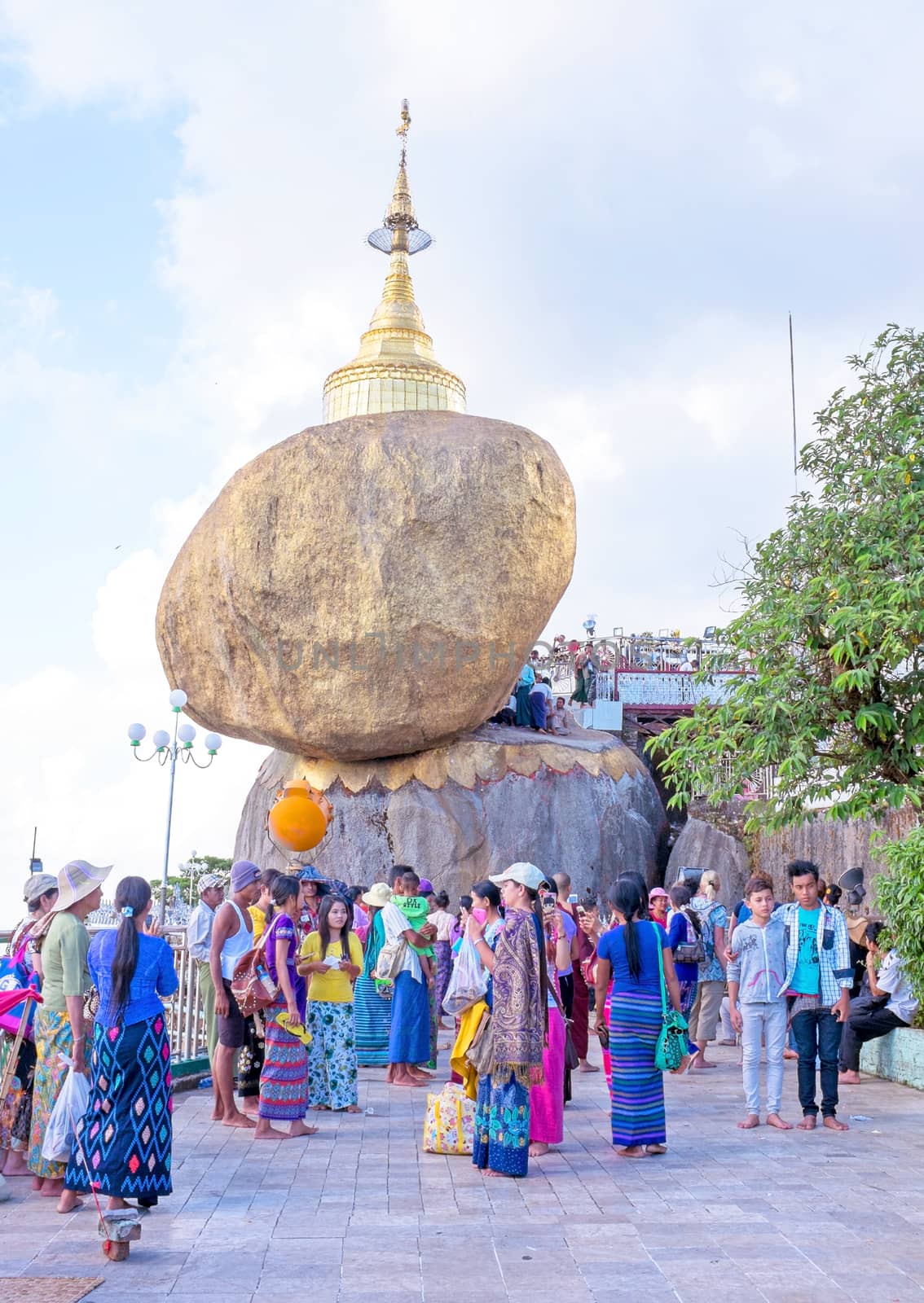 BAGO, MYANMAR - November 17, 2015: Kyaiktiyo Pagoda, Mon State,  by devy