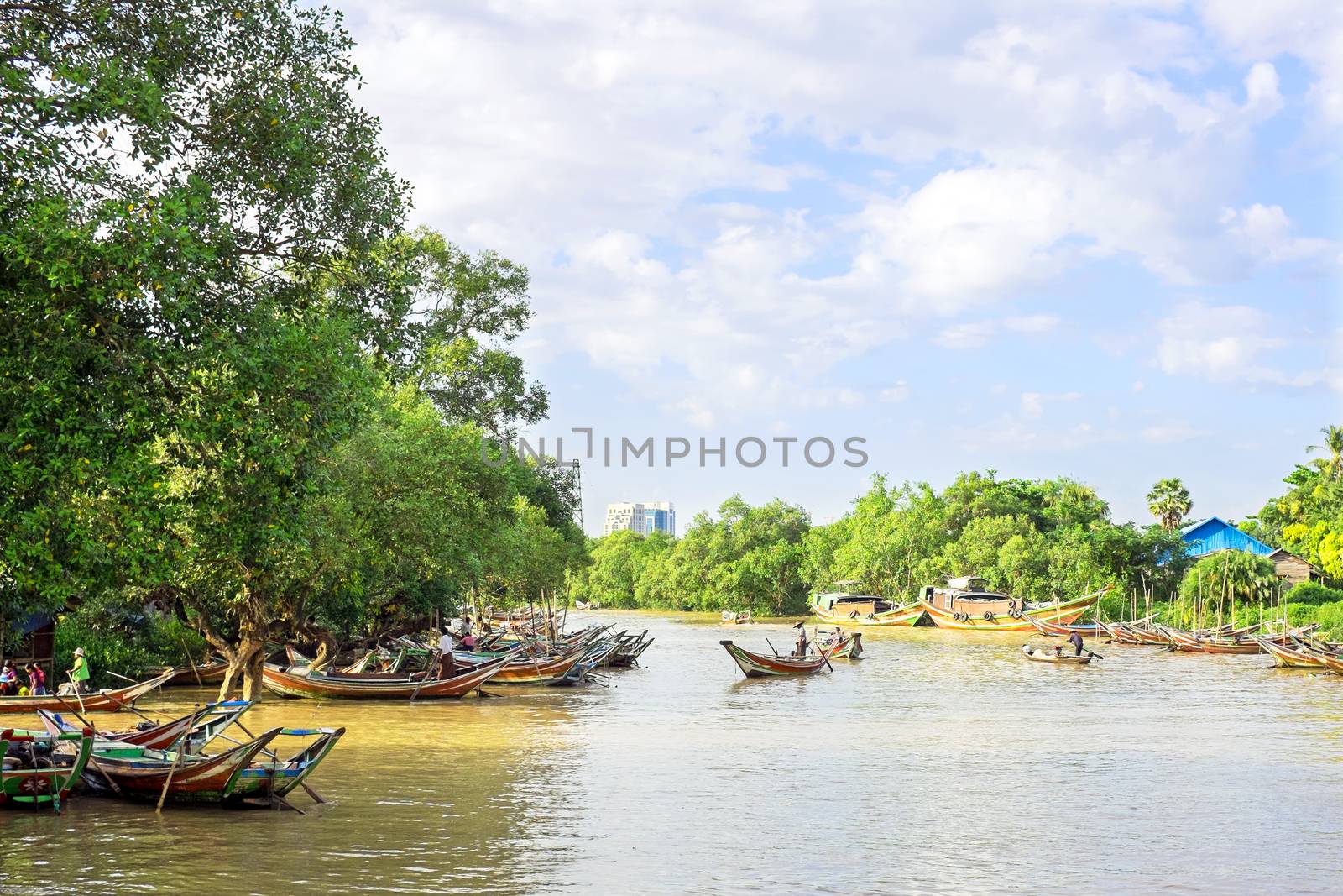 Fishing boats in Myanmar