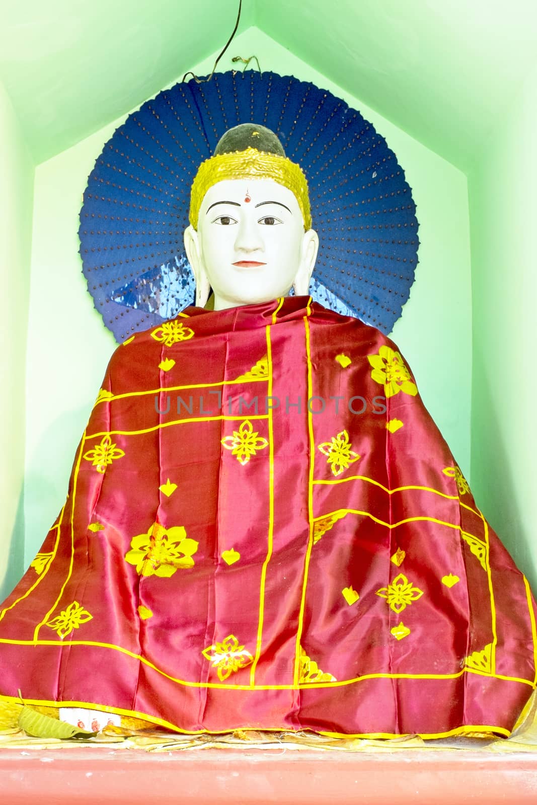 Buddha statue in the Shwedagon pagoda in Yangon, Myanmar