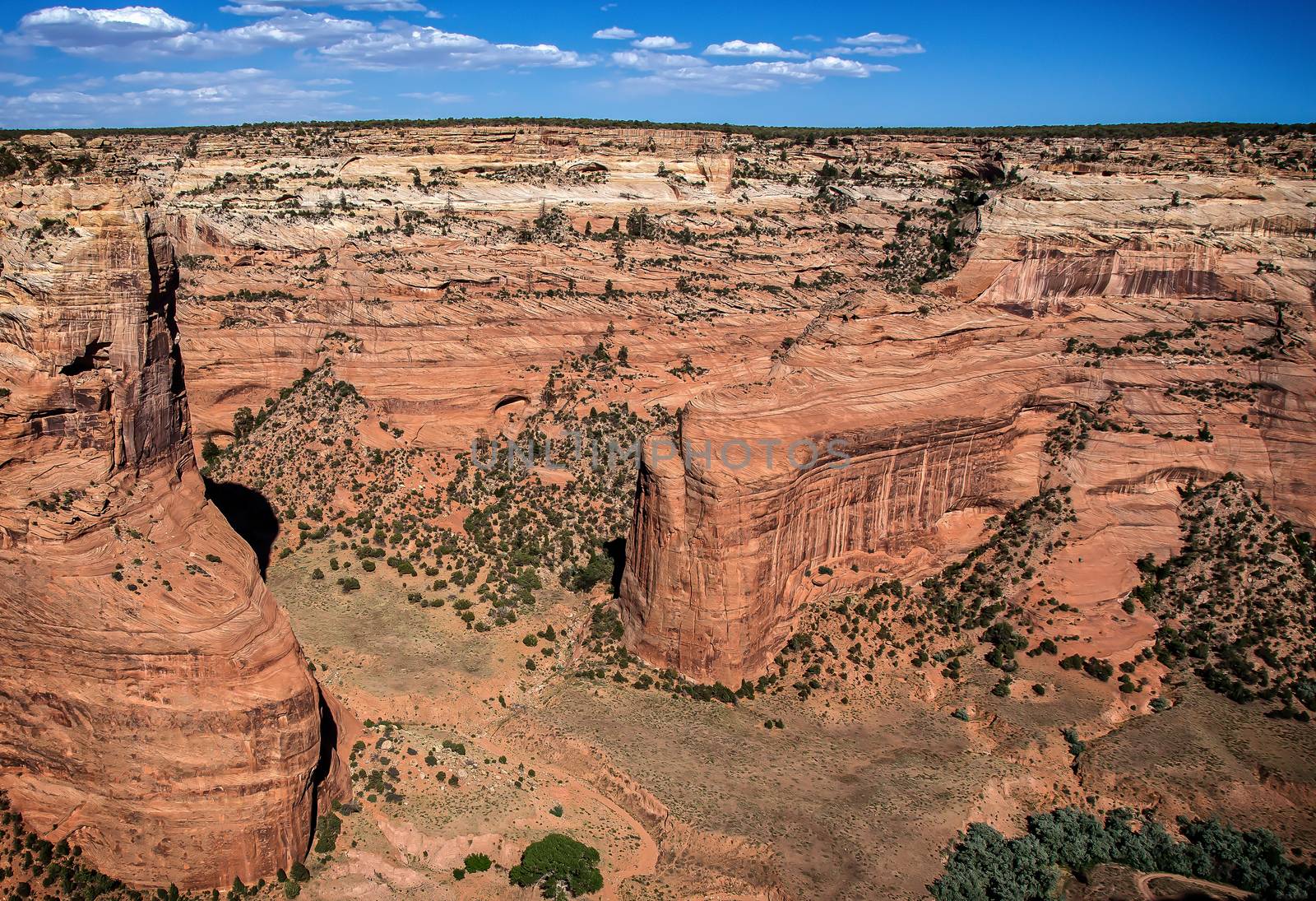 ancient native American trails and dwellings can all be found in Canyon de Chelly National Monument in Arizona.
