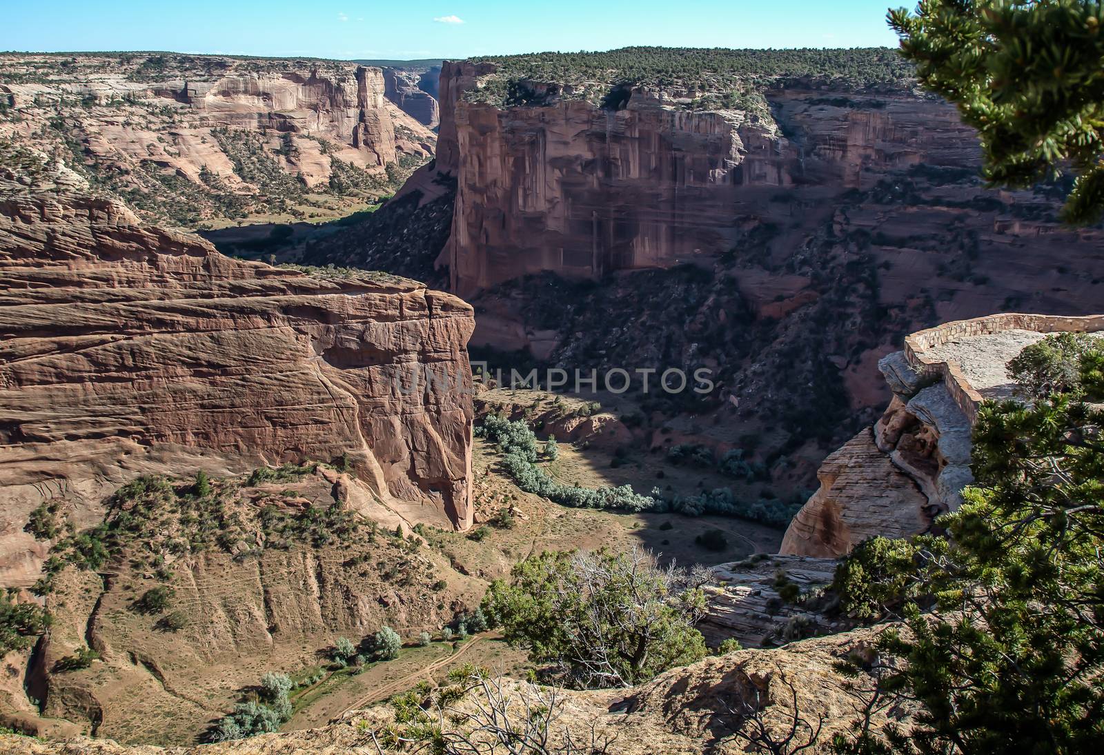 ancient native American trails and dwellings can all be found in Canyon de Chelly National Monument in Arizona.