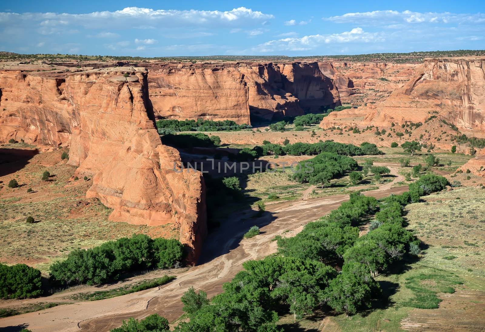 ancient native American trails and dwellings can all be found in Canyon de Chelly National Monument in Arizona.