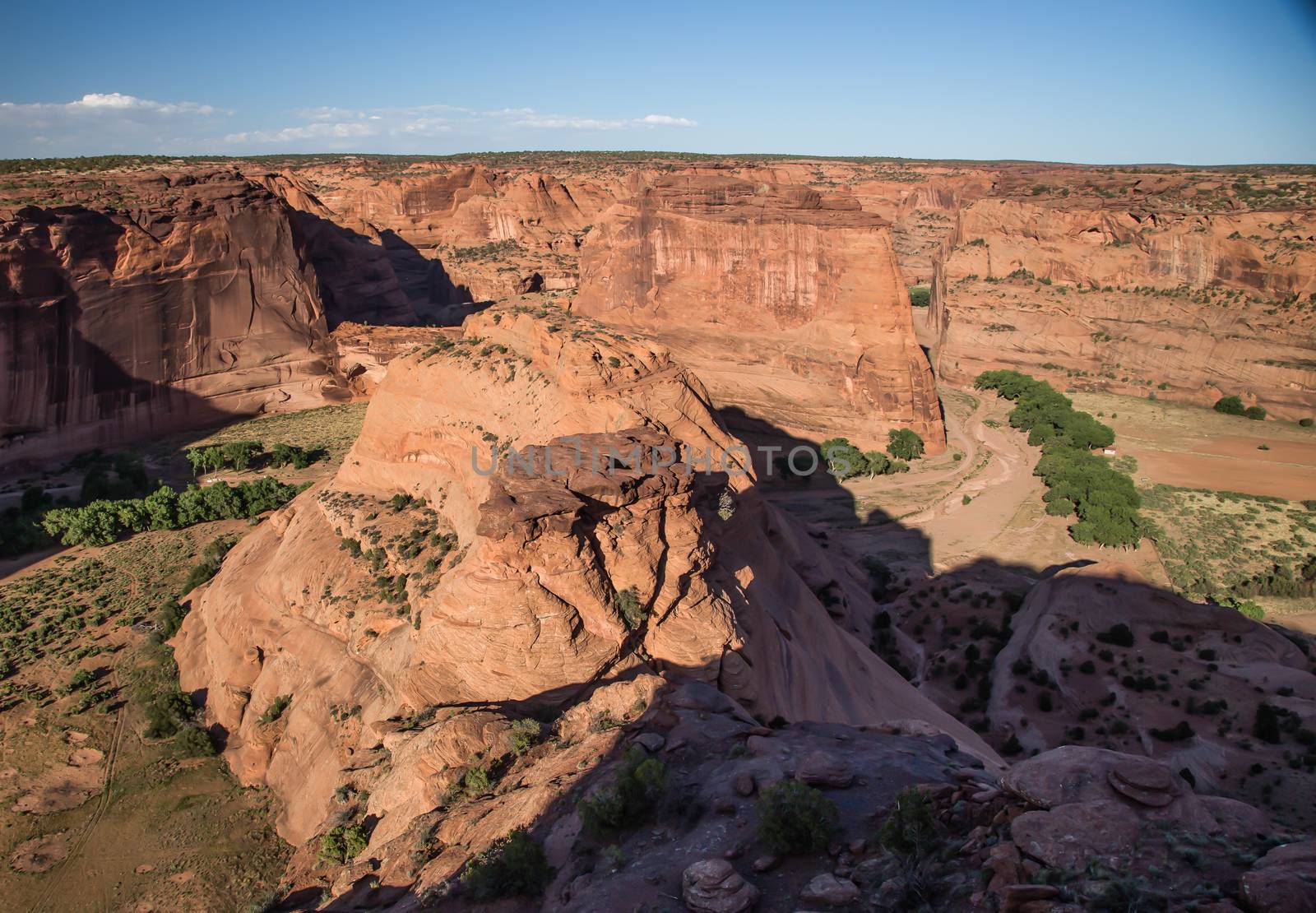 ancient native American trails and dwellings can all be found in Canyon de Chelly National Monument in Arizona.