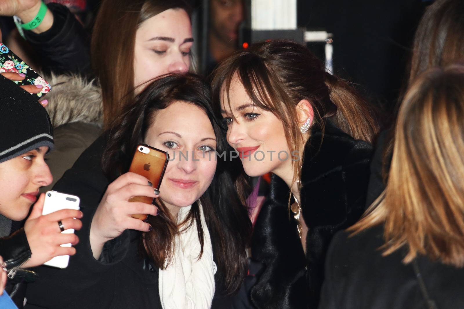 UK, London: Dakota Johnson is pictured at How to be single European film premiere at Leicester Square, London on February 9, 2016.