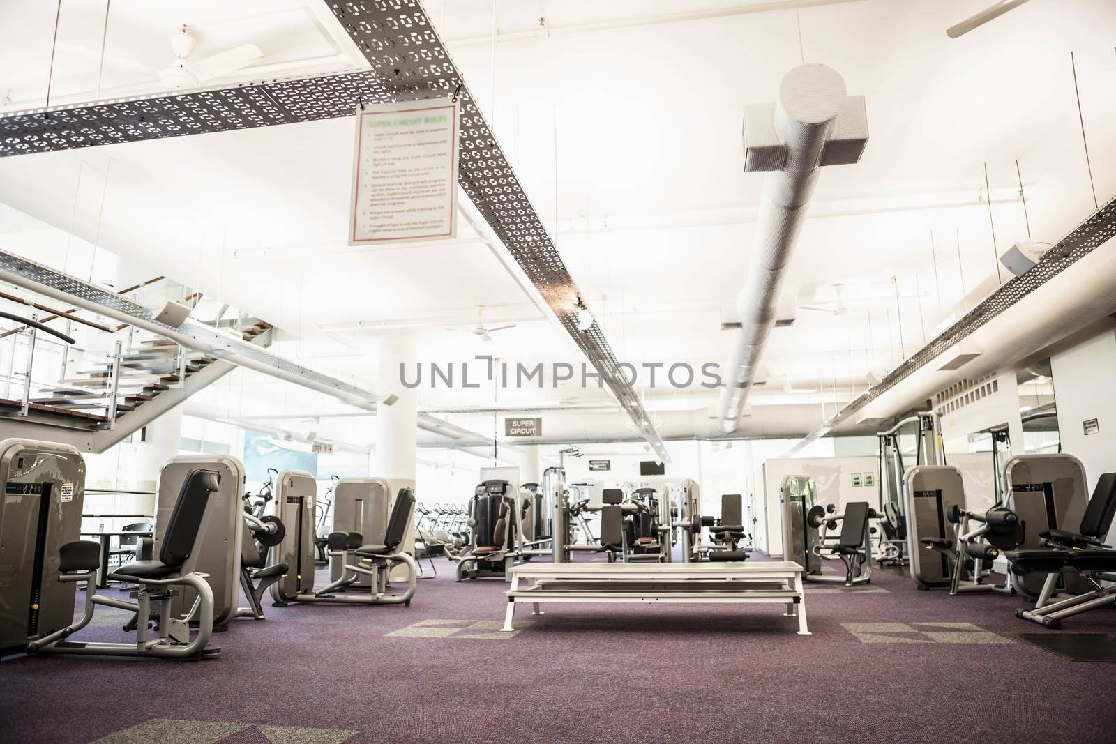 Gym with no people interior
