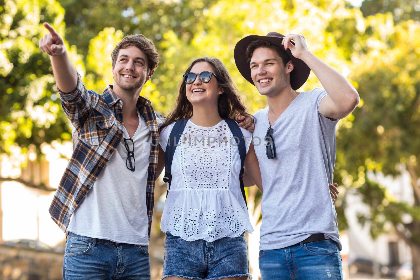 Hip friends going for a walk by Wavebreakmedia