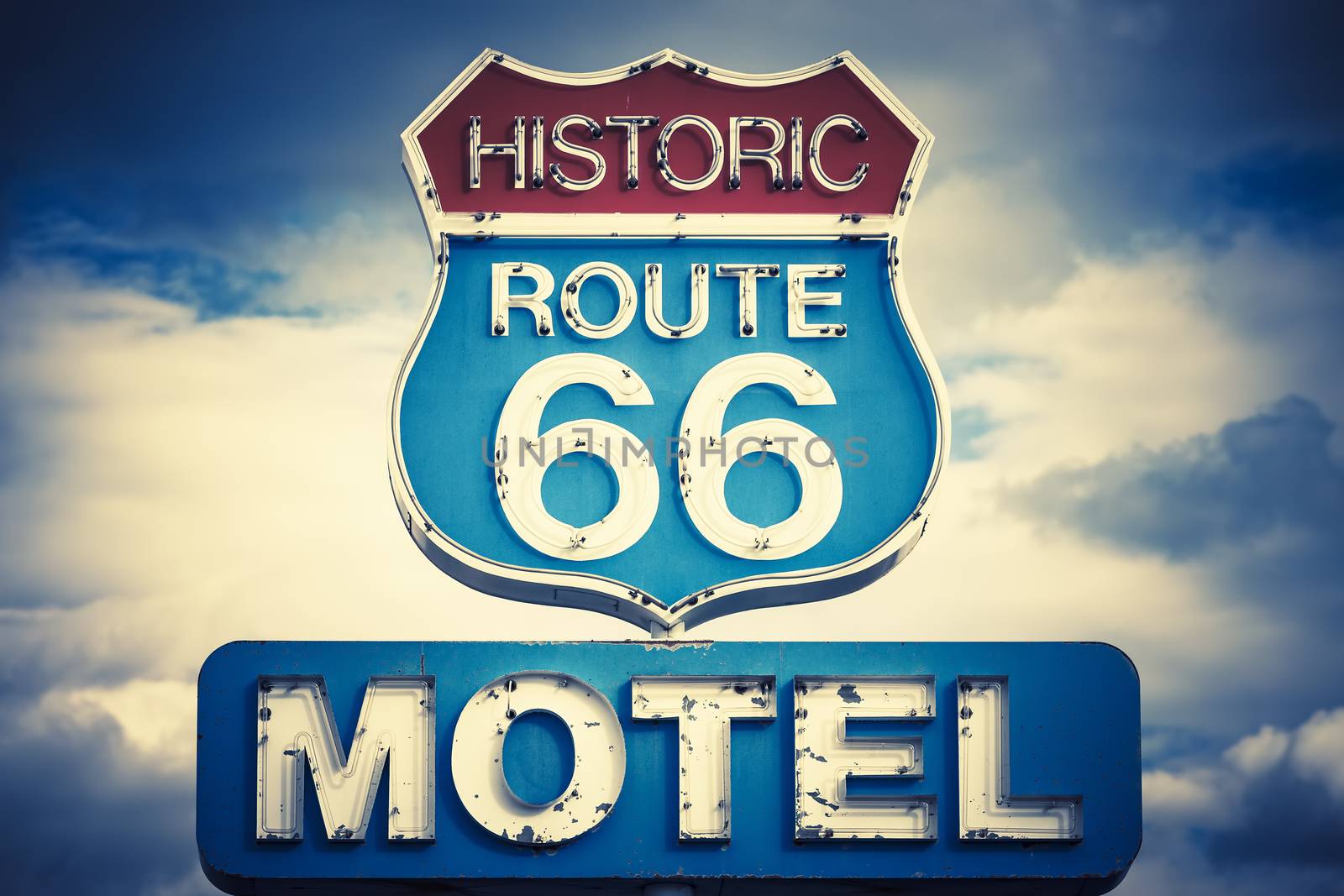 motel spirit in historic 66 road, USA