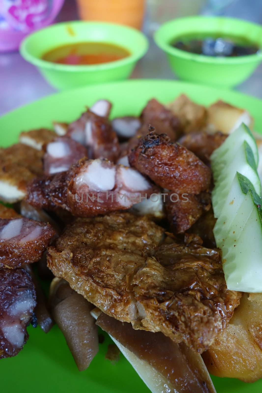 Chinese fivespice pork rolls are a very popular Penang hawker dish