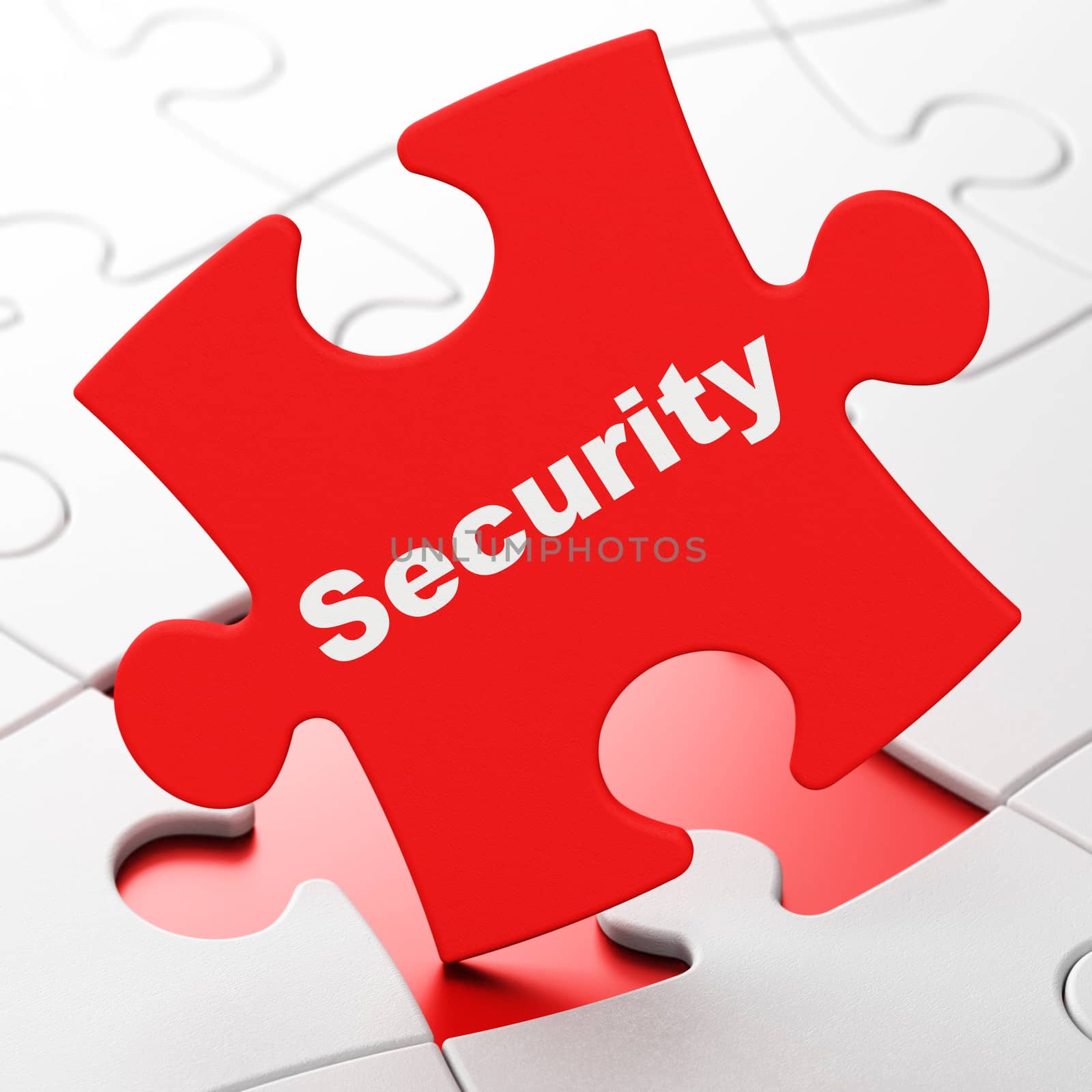 Privacy concept: Security on puzzle background by maxkabakov