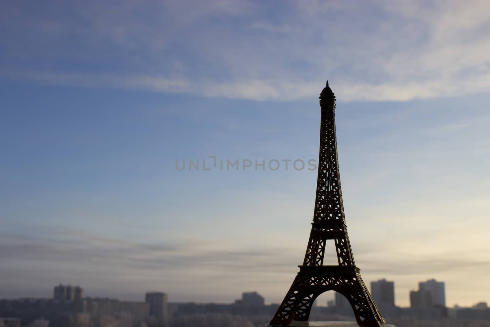 miniature of Tour Eiffel in Paris, winter